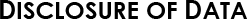 Disclosure of Data